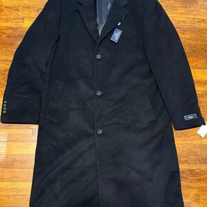 Chaps Men's Black Trench Coat